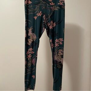Lole Green Floral Leggings